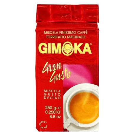 Gimoka Gran Gusto, 250 г, Кава Джімока Гран Густо, середнього обсмаження, мелена