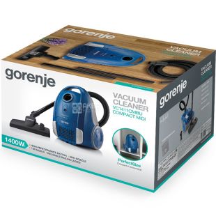 Gorenje VC1411CMBU, Пылесос мешковый, 1400 Вт