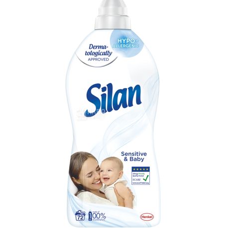Silan, Sensitive&Baby, 1.8 л, Кондиціонер-ополіскувач для білизни