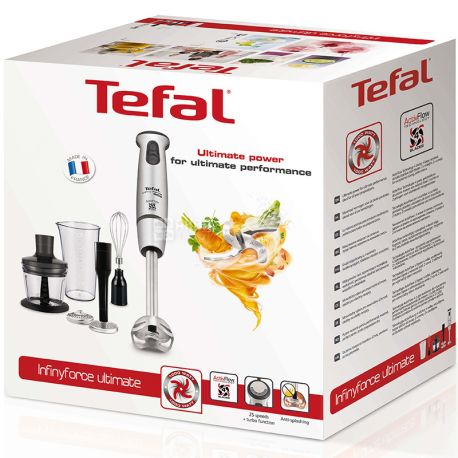 Tefal HB877D38, Погружной блендер, с насадками, 1000 Вт