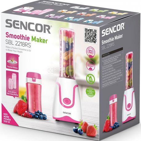 Sencor SBL2218RS, Блендер для смузі, рожевий, 500 Вт