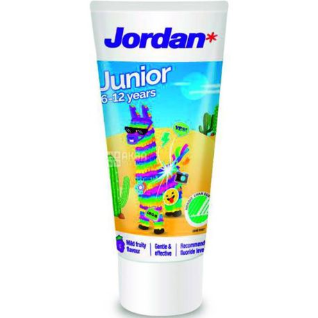 Jordan, Junior, 50 мл, Зубна паста для дітей 6-12 років 