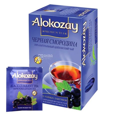 Alokozay, 25 пак, Чай черный Алокозай, с черной смородиной