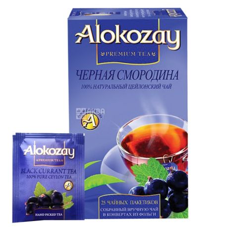Alokozay, 25 пак, Чай черный Алокозай, с черной смородиной