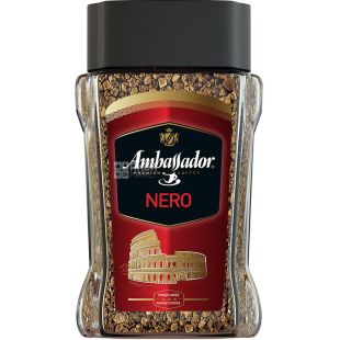 Ambassador Nero, 190 г, Кофе Амбассадор Неро, растворимый
