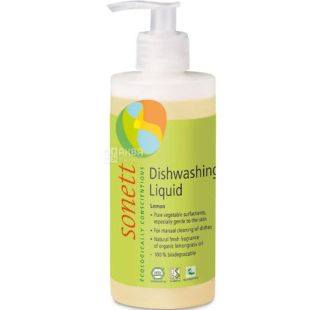Sonett, 300 мл, Средство для мытья посуды, с эфирным маслом лимонника, органическое