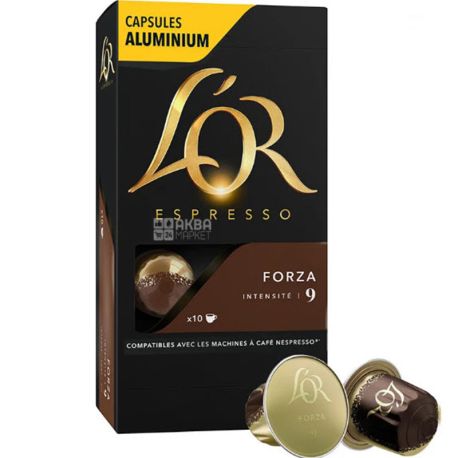 L`OR Espresso Forza, 10 шт, Кава Еспресо, в капсулах