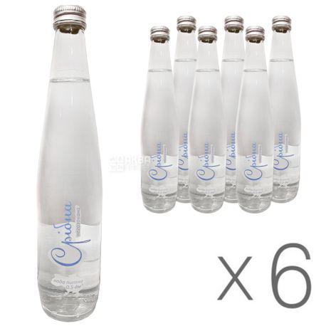 Срібна, Упаковка 6 шт. х 0,5 л, Вода питна, негазована