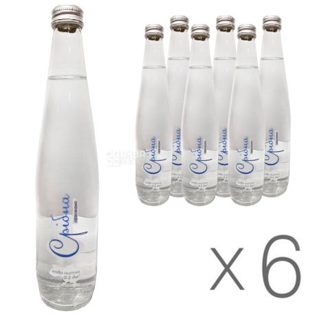 Sribna, Pack of 6 x 0.5 l, Carbonated drinking water