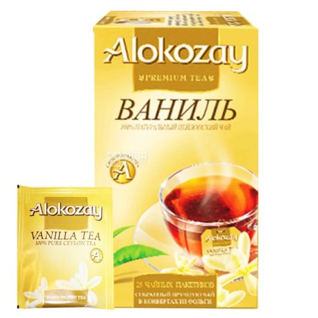 Alokozay, 25 шт., Чай черный, Ваниль