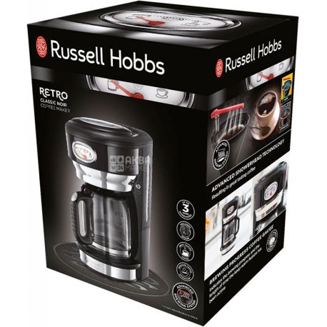 Russell Hobbs 21701-56 Retro Classic Noir, Кавоварка крапельна, 1000 Вт