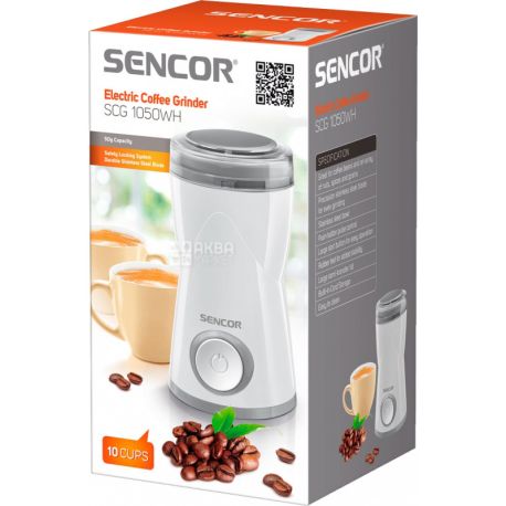 Sencor SCG1050WH, Кофемолка электрическая, роторная,150 Вт