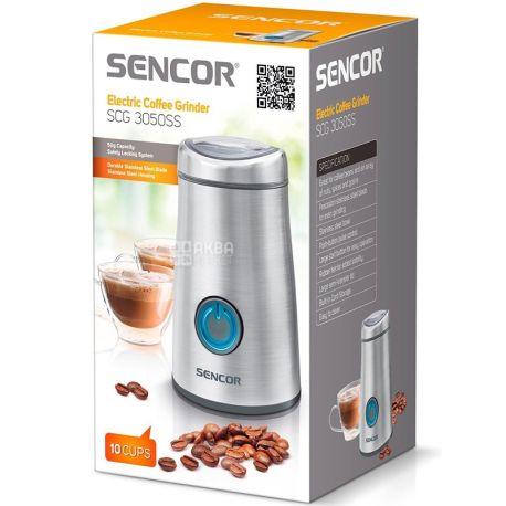 Sencor SCG3050SS, Кофемолка електрична, 150 Вт