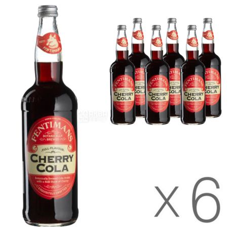 Fentimans, Cherry Cola, Pack of 6 x 0.75 L, Lemonade, Cherry Cola