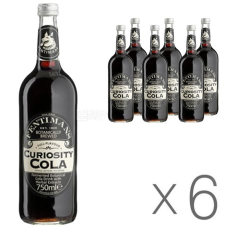 Fentimans, Curiosity Cola, Pack of 6. x 0.75 L, Herbal lemonade, Invigorating cola