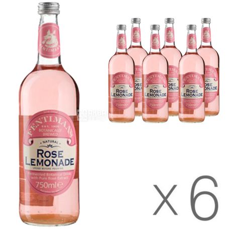 Fentimans, Rose Lemonade, Упаковка 6 шт. х 0.75 л, Лимонад цветочный