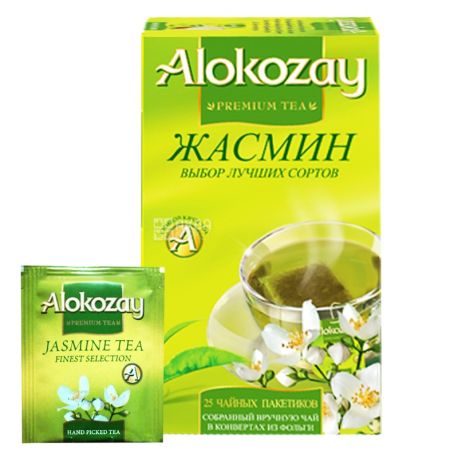 Alokozay, 25 пак, Чай зеленый Алокозай, с жасмином