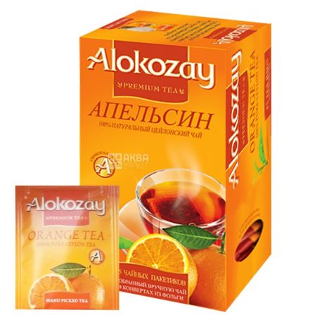 Alokozay, 25 pcs., Black tea, with orange