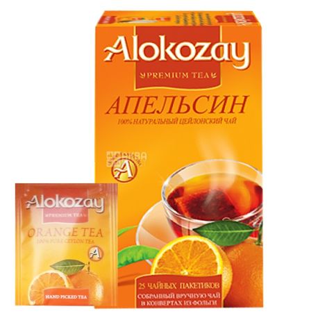 Alokozay, 25 пак, Чай черный Алокозай, с апельсином
