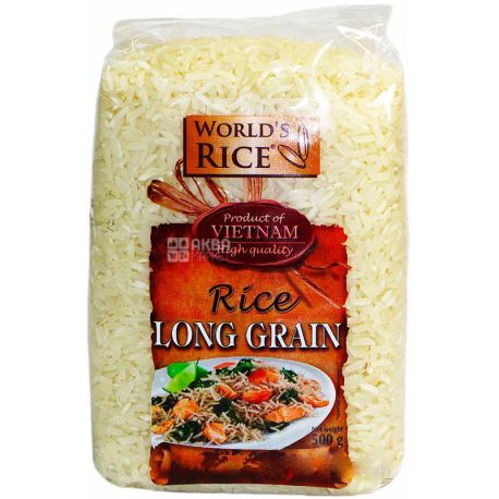 World's Rice, 500 г, Рис Ворлдс Райс, Вьетнамский длиннозернистый