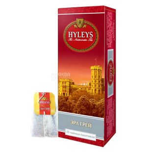 Hyleys Earl Grey Tea, 25 пак, Чай чорний Хейліс, Ерл Грей Ти, з бергамотом