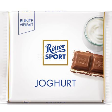 Ritter Sport, Joghurt, 100 г, Молочний шоколад з йогуртом