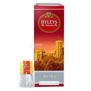 Hyleys Earl Grey Tea, 25 пак, Чай чорний Хейліс, Ерл Грей Ти, з бергамотом