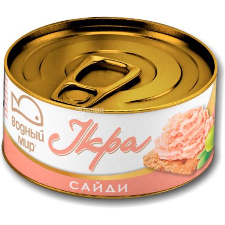 Водный мир, 120 г, Икра сайды, ж/б