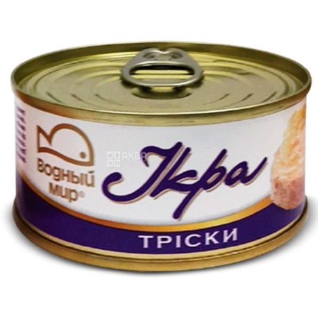 Водный мир, 120 г, Икра трески, ж/б