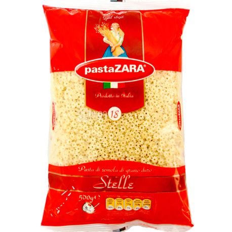 Pasta Zara, Stelle, 500 г, Макарони Стелле, зірочки