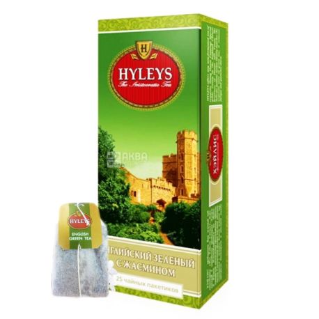 Hyleys English Green Jasmine, 25 пак, Чай зелений Хейліс Інгліш Грін Жасмин