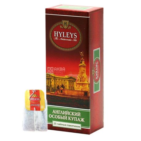 Hyleys English Royal Blend Tea, 25 пак, Чай черный Хэйлис, Королевский Купаж, бергамот и цитрус