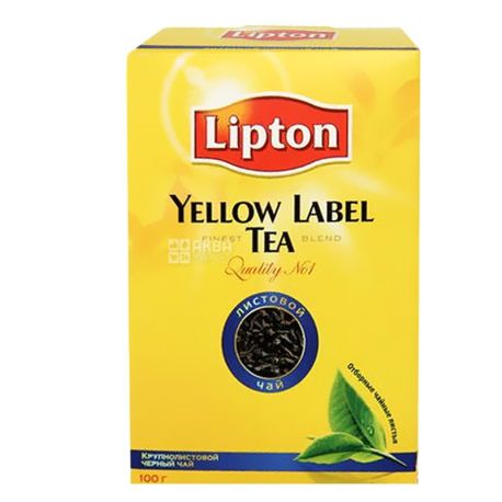 Lipton, Yellow Label, 100 г, Чай Липтон, Черный 