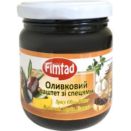 Fimtad, 200 г, Паштет з чорних оливок, зі спеціями
