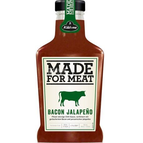 Kuhne, Made For Meat, Бекон Халапеньо, 375 мл, Соус для мяса