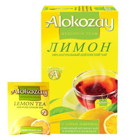 Alokozay, 25 пак, Чай фруктовый Алокозай, Лимон