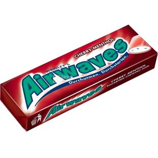 Airwaves, 14 г, Жевательная резинка, Вишня - Ментол