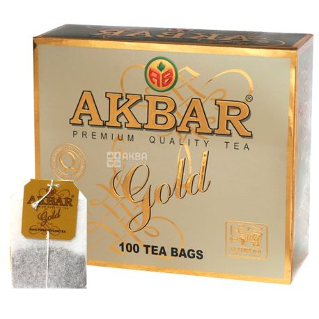 Akbar Gold, 100 пак, Чай черный Акбар Голд с молодыми чайными почками, типсами