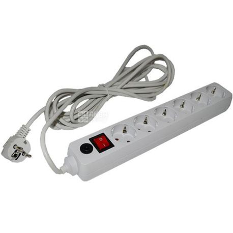 Lemanso, Extension cord, LMK052, 6 sockets, 5 meters with ground