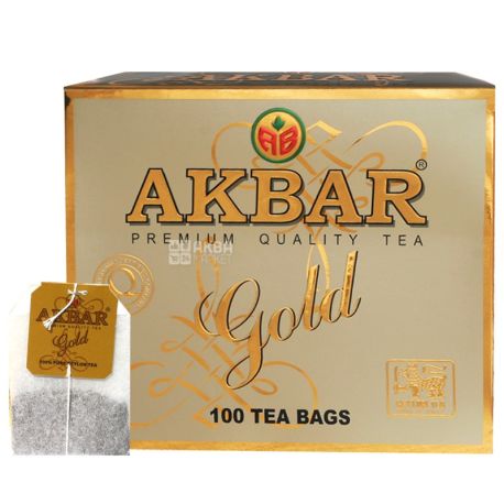Akbar Gold, 100 пак, Чай черный Акбар Голд с молодыми чайными почками, типсами