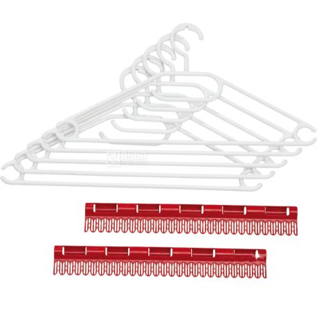 Leifheit, Pegasus, 5 units, Set of hangers + 2 holders for small items