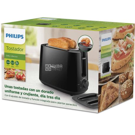 Philips HD2582 / 90, Тостер з функцією розморожування, 830 Вт