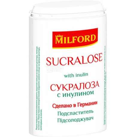 Milford, Sucralose, 370 таблеток, Сахарозаменитель Сукралоза с инулином