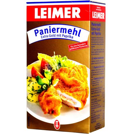Leimer, 400 г, Сухари панировочные, Экстра-голд Паприка