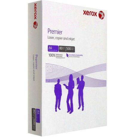 Xerox Premier, 500 аркушів, Папір А 4, Клас А, 80 г/м2