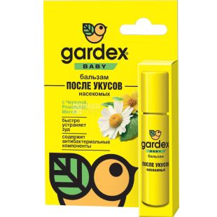 Gardex Baby, 7 мл, Бальзам-стик после укусов насекомых, с экстрактом ромашки, от 1 года