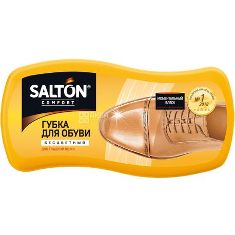 Salton, Губка для обуви из гладкой кожи, бесцветная, волнистая