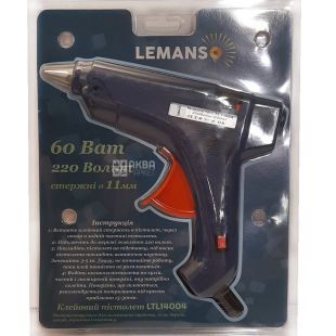 Lemanso LTL14004, Клейовий пістолет, 11 мм, 60 Вт, 100-240V