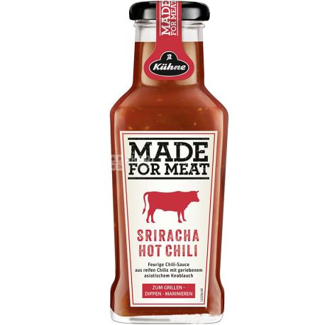 Kuhne, Made For Meat, 235 мл, Соус для мяса Шрирача острый Чили
