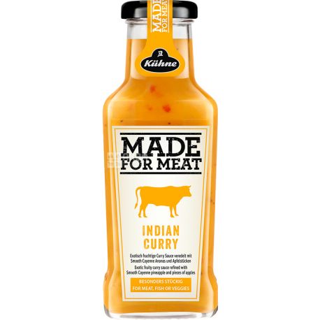 Kuhne, Made For Meat, 235 мл, Соус для мяса, Индийский карри